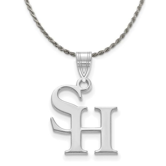 Sterling Silver Sam Houston State Large Pendant Necklace -...